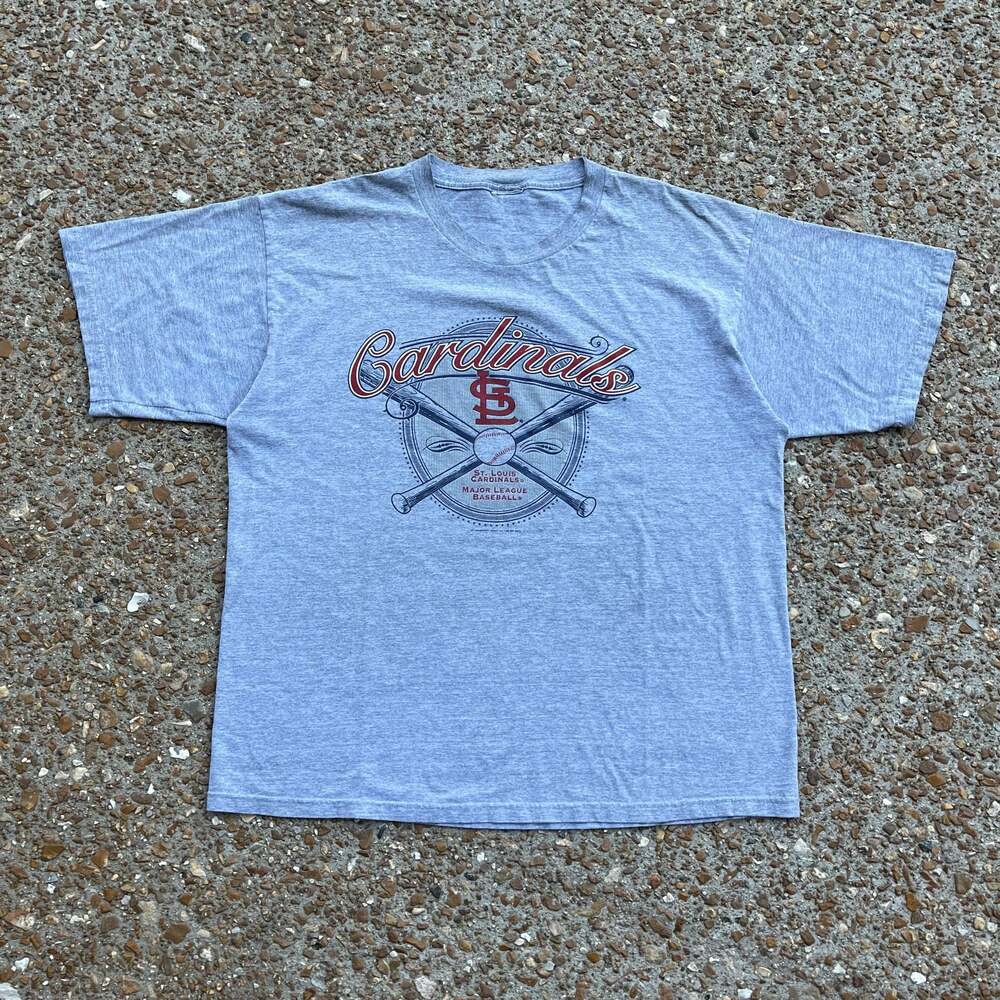 Vintage 2001 St. Louis Cardinals MLB Baseball Gray T-Shirt